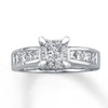 Thumbnail Image 1 of Previously Owned Diamond Engagement Ring 1-1/4 ct tw Princess-cut 14K White Gold