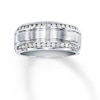 Thumbnail Image 0 of Previously Owned Men's Diamond Wedding Band 1/2 ct tw Round-cut 10K White Gold