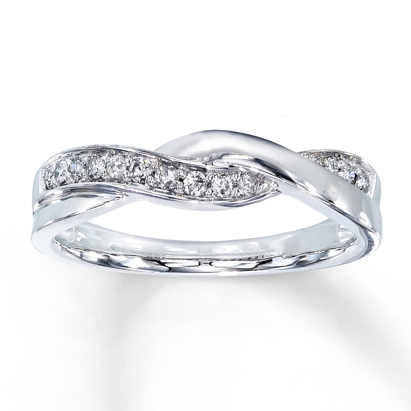 Main Image 1 of Previously Owned Diamond Anniversary Band 1/8 ct tw Round 10K White Gold