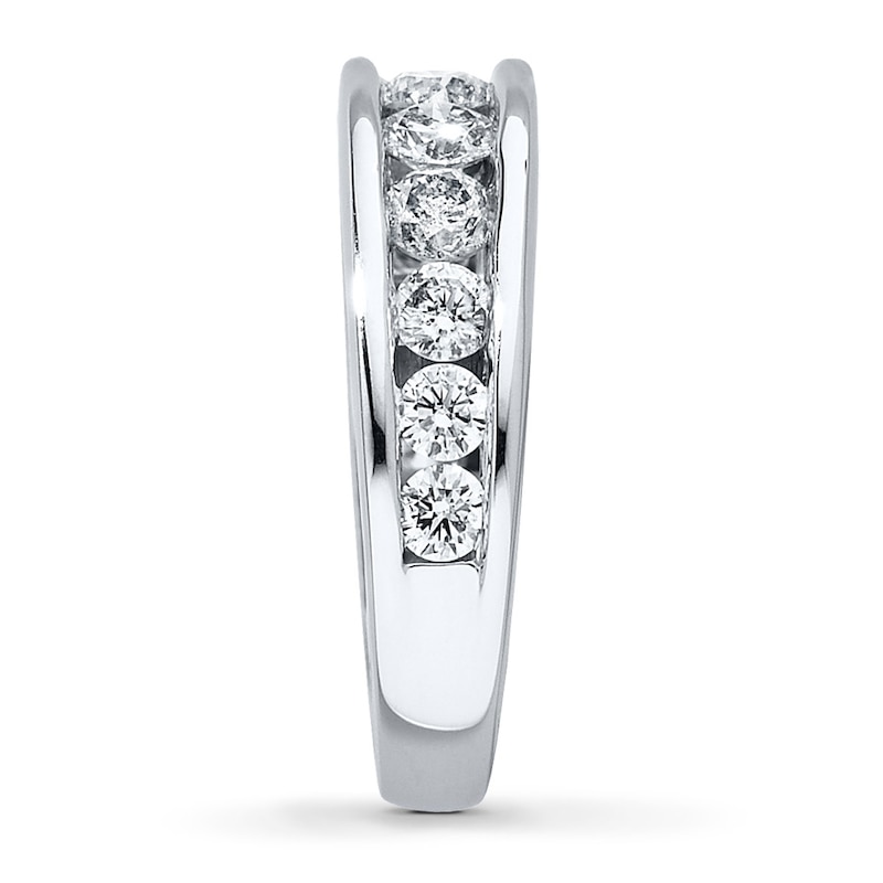 Main Image 3 of Previously Owned Wedding Band 1-1/2 ct tw Round-cut Diamonds 14K White Gold