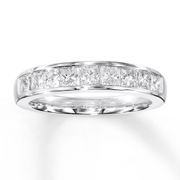 Previously Owned Anniversary Band 1 ct tw Princess-cut Diamonds 14K White Gold