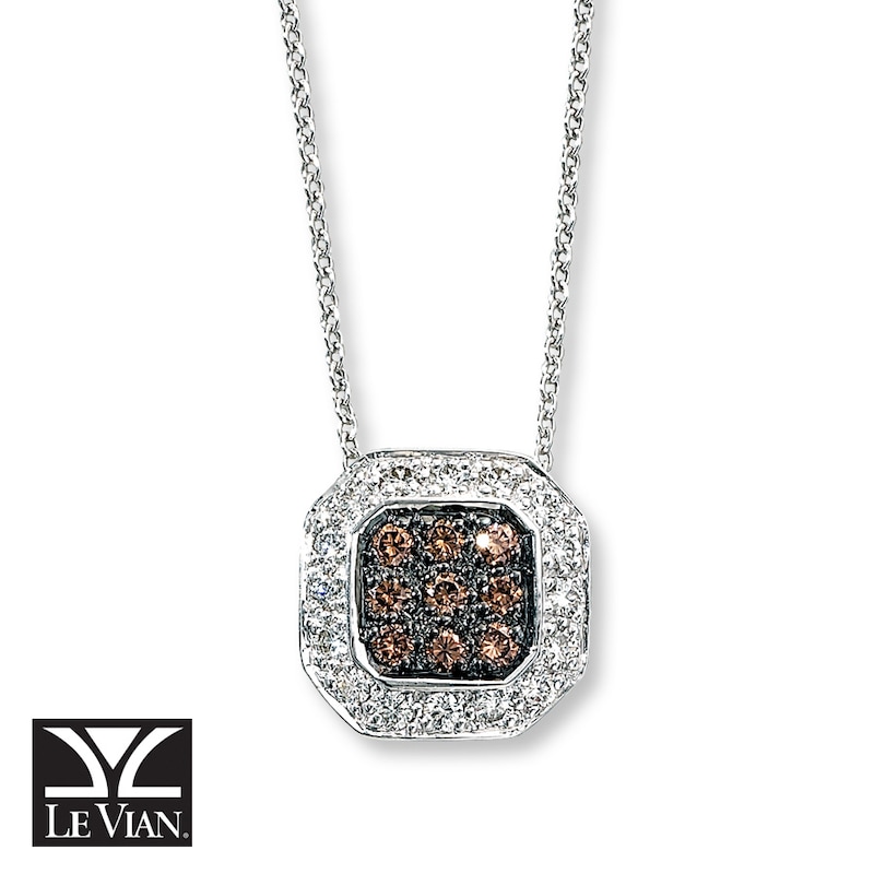 Main Image 1 of Previously Owned Le Vian Necklace 3/8 ct tw Diamonds 14K White Gold