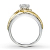 Thumbnail Image 1 of Previously Owned Diamond Engagement Ring 7/8 ct tw Round-cut 14K Two-Tone Gold