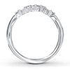 Thumbnail Image 1 of Previously Owned Diamond Contour Ring 1/6 ct tw Round/Baguette 14K White Gold