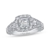 Thumbnail Image 0 of Previously Owned Neil Lane Diamond Engagement Ring 1-3/8 ct tw Cushion, Round & Baguette-cut 14K White Gold