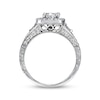 Thumbnail Image 1 of Previously Owned Neil Lane Diamond Engagement Ring 1-3/8 ct tw Cushion, Round & Baguette-cut 14K White Gold