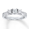 Thumbnail Image 1 of Previously Owned 3-Stone Diamond Ring 7/8 ct tw Princess-cut 14K White Gold