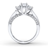 Thumbnail Image 2 of Previously Owned 3-Stone Diamond Ring 7/8 ct tw Princess-cut 14K White Gold