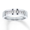 Thumbnail Image 0 of Previously Owned Men's Diamond Wedding Band 3/4 ct tw Square-Cut 10K White Gold