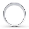 Thumbnail Image 1 of Previously Owned Men's Diamond Wedding Band 3/4 ct tw Square-Cut 10K White Gold