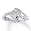Thumbnail Image 0 of Previously Owned Diamond Heart Promise Ring 1/5 ct tw Round 10K White Gold