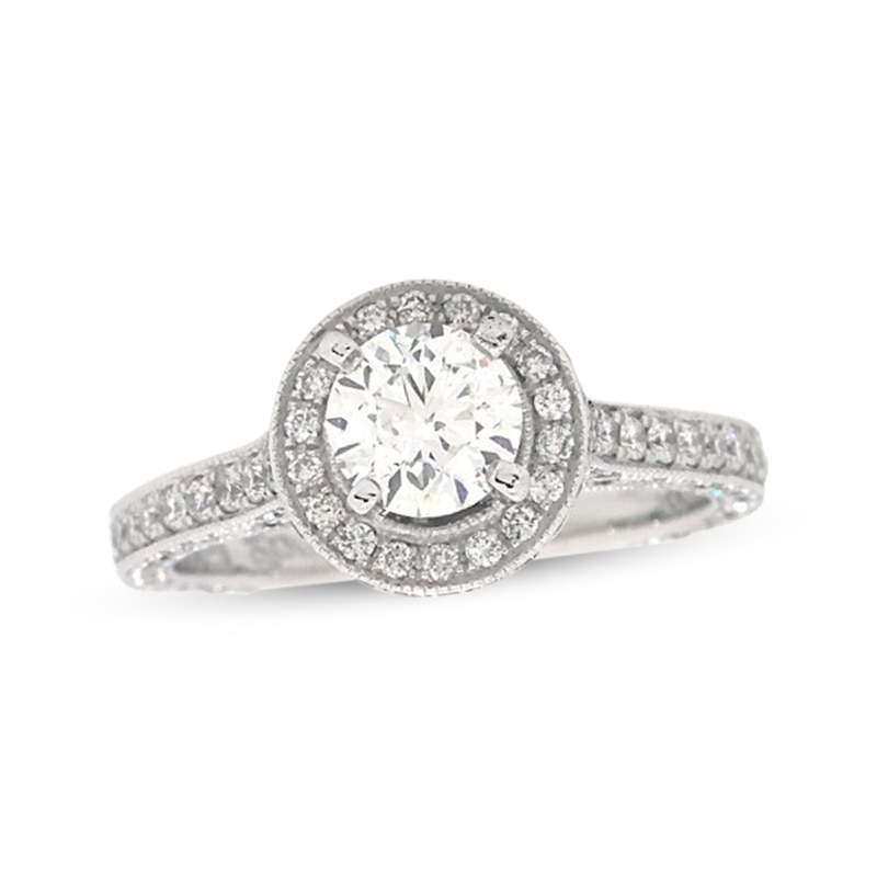 Main Image 1 of Previously Owned Neil Lane Diamond Engagement Ring 1-3/4 ct tw Round-cut 14K White Gold