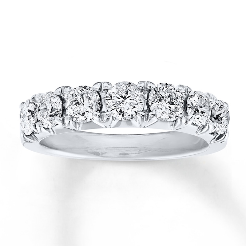 Main Image 1 of Previously Owned Diamond Anniversary Band 1-1/2 ct tw Round-cut 14K White Gold