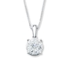 Thumbnail Image 1 of Previously Owned Necklace 1/2 ct tw Diamonds 10K White Gold