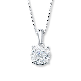 Previously Owned Necklace 1/2 ct tw Diamonds 10K White Gold