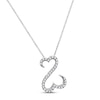 Thumbnail Image 1 of Previously Owned Open Heart Necklace 1/15 cttw Diamonds 10K White Gold