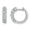 Thumbnail Image 0 of Previously Owned Diamond Hoops 1 ct tw Round-cut 18K White Gold Earrings