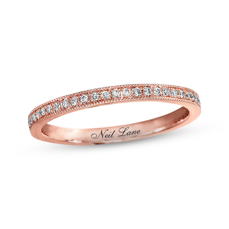 Main Image 1 of Previously Owned Neil Lane Diamond Wedding Band 1/6 ct tw 14K Rose Gold