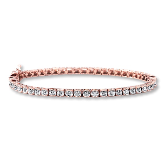 Previously Owned Diamond Bracelet 1/6 ct tw 10K Rose Gold 7.25"