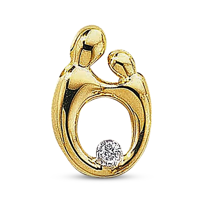 Main Image 1 of Previously Owned Motherhood Diamond Accent Charm 14K Yellow Gold