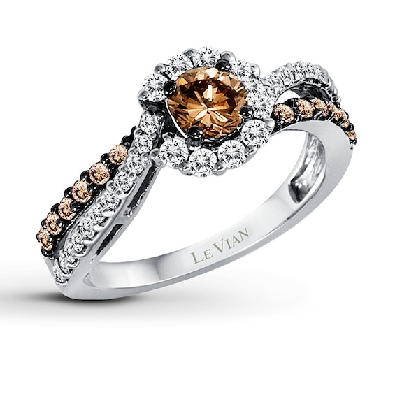 Previously Owned Le Vian Chocolate Diamonds 1 ct tw Ring 14K Vanilla Gold