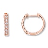 Thumbnail Image 0 of Previously Owned Diamond Hoop Earrings 1/8 ct tw Round-Cut 10K Rose Gold