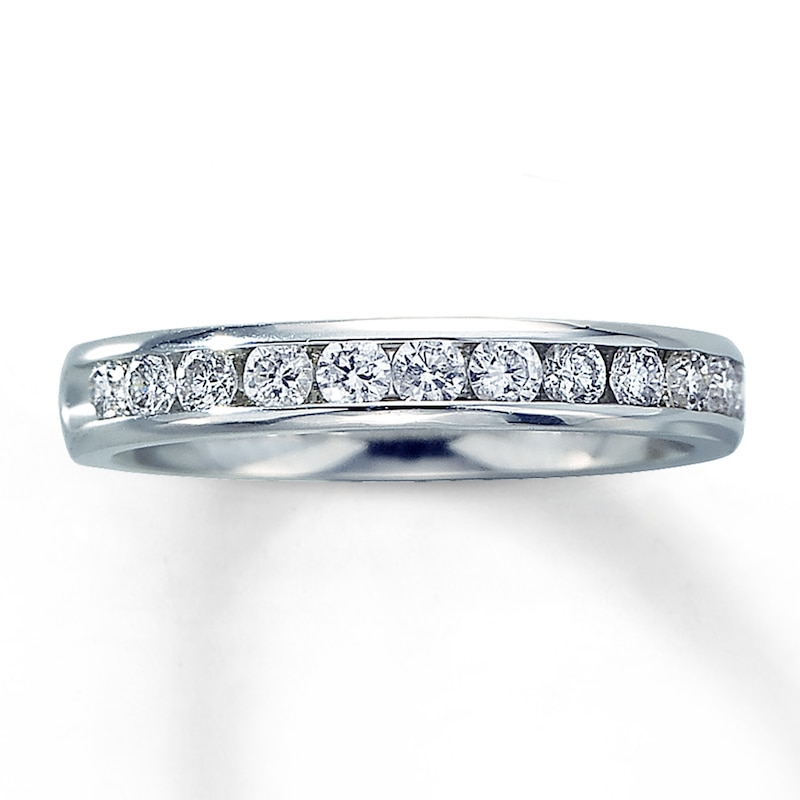 Main Image 1 of Previously Owned Anniversary Band 1/2 ct tw Round-cut Diamonds 14K White Gold