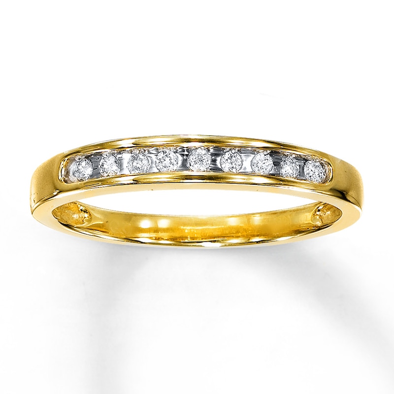 Previously Owned Diamond Anniversary Band 1/10 ct tw Round-cut 10K Yellow Gold