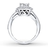Thumbnail Image 1 of Previously Owned Diamond Engagement Ring 1 ct tw Princess/Round-Cut 14K White Gold