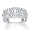 Thumbnail Image 1 of Previously Owned Diamond Anniversary Band 1 ct tw Princess & Round 14K White Gold