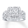 Thumbnail Image 0 of Previously Owned Diamond Ring 2 ct tw Princess & Round 14K White Gold