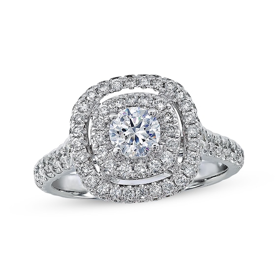 Previously Owned Neil Lane Diamond Ring 1-1/5 ct tw Round-cut Diamonds 14K White Gold - Size 5.5
