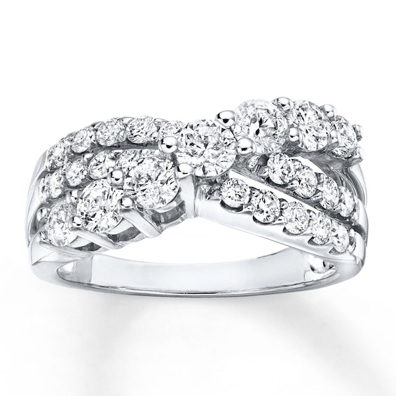 Diamond Wedding Band 1/2 ct tw Round-cut 14K White Gold