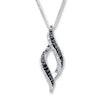 Thumbnail Image 0 of Previously Owned Black & White Diamonds 1/6 ct tw Necklace Sterling Silver