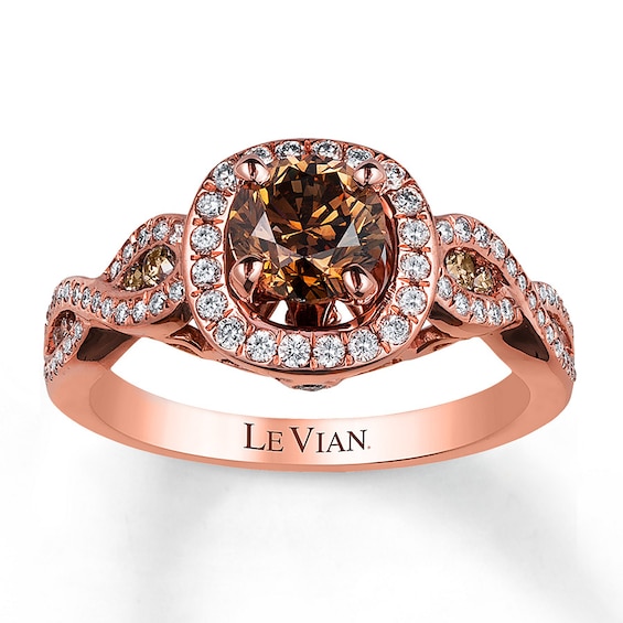 Previously Owned Le Vian Engagement Ring 1-1/3 cttw Diamonds 14K Strawberry Gold