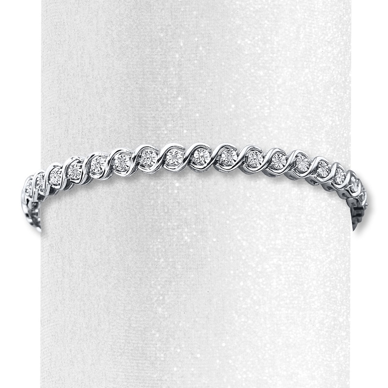 Previously Owned Diamond Bracelet 1/20 ct tw Sterling Silver 7.5"