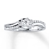 Thumbnail Image 1 of Previously Owned Diamond Engagement Ring 1/3 ct tw Princess-cut 10K White Gold