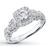 Thumbnail Image 0 of Previously Owned Diamond Engagement Ring 3/4 carat tw 14K White Gold
