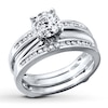 Thumbnail Image 4 of Previously Owned Diamond Enhancer Ring 1/4 ct tw Round-cut 14K White Gold