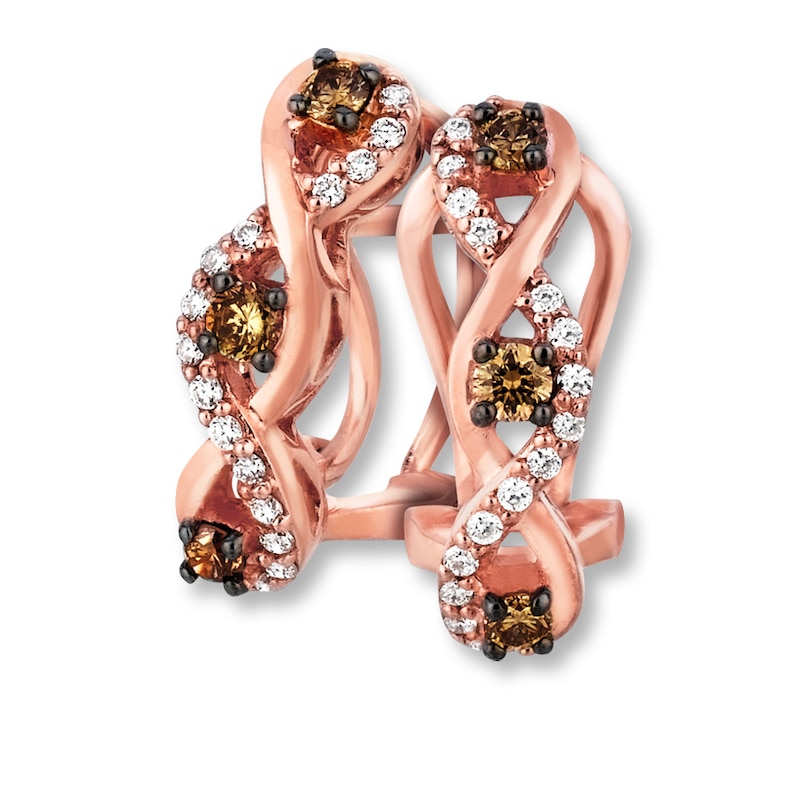 Main Image 1 of Previously Owned Le Vian Chocolate Diamonds 3/8 ct tw Earrings 14K Rose Gold