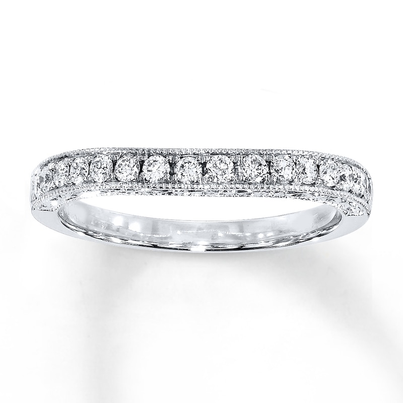 Previously Owned Diamond Wedding Band 1/3 ct tw Round-cut 14K White Gold