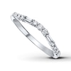 Thumbnail Image 0 of Previously Owned Diamond Anniversary Ring 1/4 ct tw Round & Baguette-cut 14K White Gold