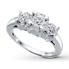 Thumbnail Image 0 of Previously Owned Diamond 3-Stone Engagement Ring 1 ct tw Round-cut 14K White Gold