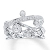 Thumbnail Image 0 of Previously Owned Peter Lam Spiral Ring 1/2 ct tw Diamonds 18K White Gold