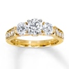 Thumbnail Image 0 of Previously Owned Three-Stone Diamond Ring 1-1/2 ct tw 14K Yellow Gold