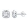 Thumbnail Image 1 of Previously Owned Earrings 3/4 ct tw Diamonds 14K White Gold