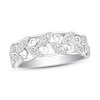 Thumbnail Image 0 of Previously Owned Diamond Leaf Ring 1/8 ct tw Round-cut 10K White Gold