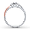 Thumbnail Image 2 of Previously Owned Diamond Promise Ring 1/20 ct tw Sterling Silver & 10K Rose Gold