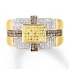 Thumbnail Image 3 of Previously Owned Men's Diamond Ring 3/4 ct tw Round-cut 10K Yellow Gold