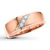 Thumbnail Image 0 of Previously Owned Men's Diamond Wedding Band 1/10 ct tw Round-cut 10K Rose Gold
